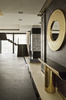 Μαύρο και χρυσό art deco διάδρομο έπιπλα