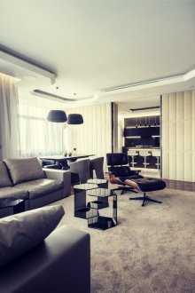 Constructivism στυλ λευκή οροφή στο σαλόνι