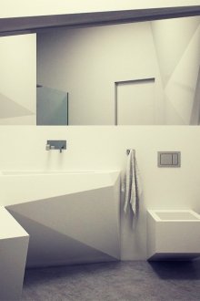 Constructivism στυλ λευκό μπάνιο