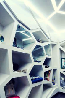 Constructivism στυλ λευκά ράφια