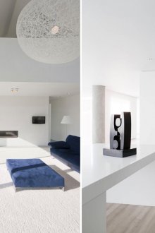 Λευκοί εσωτερικοί χώροι στο στυλ του κονστρουκτιβισμού