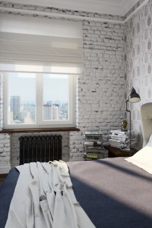 Τούβλο τοίχο στην κρεβατοκάμαρα