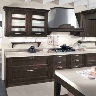 Μικρή κουζίνα wenge στην κουζίνα