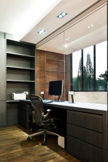 Έπιπλα Wenge στο εσωτερικό του γραφείου