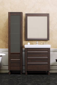 Έπιπλα Wenge στο εσωτερικό του μπάνιου