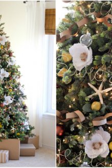 Χριστουγεννιάτικη διακόσμηση με λουλούδια και παιχνίδια