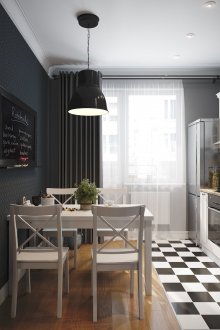 Σχεδιασμός αντίθεση μιας μικρής κουζίνας