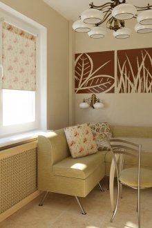 Γωνιακός καναπές στην κουζίνα