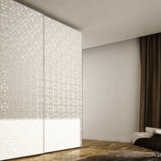 Ανατομική λευκή ντουλάπα πρόσοψης