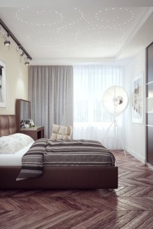 Μεγάλη εντοιχισμένη ντουλάπα στο υπνοδωμάτιο