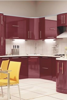 Κερασιά πρόσοψη της κουζίνας