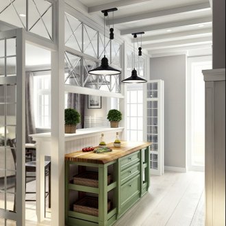 Πολυέλαιοι κουζίνας στυλ σοφίτας