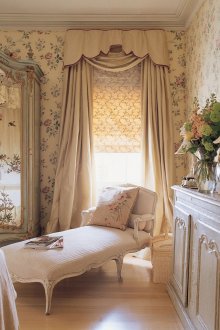 Provence στυλ κουρτίνες στο σαλόνι