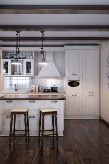 Καλή κουζίνα με νησί γερμανικού στιλ