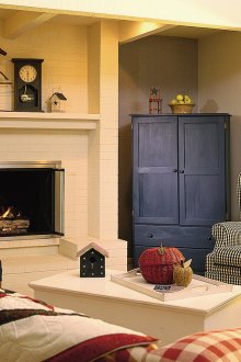 Ρουστίκ αγάλματα στο σαλόνι