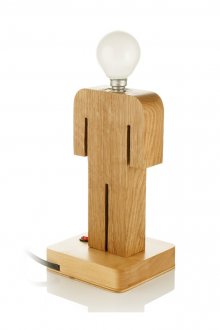 Ξύλινη επιτραπέζια λάμπα σε σχήμα ενός άνδρα