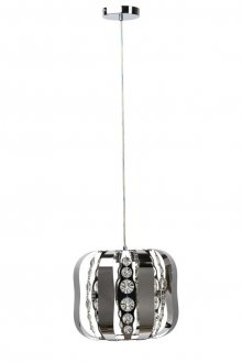 Μεταλλική κρεμαστή λάμπα με κρυστάλλους