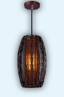 Καφέ λυγαριά Art Nouveau πολυέλαιος