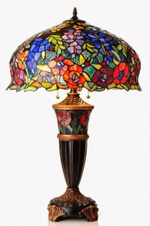 Φωτεινή επιτραπέζια λάμπα από μέταλλο και γυαλί