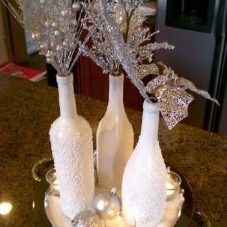 Πρωτοχρονιά διακόσμηση μπουκαλιών για μια γιορτή