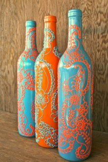 Boho διακόσμηση μπουκαλιών στυλ