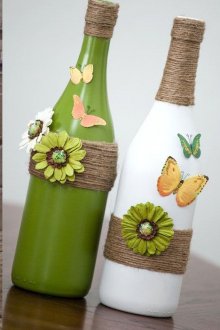 Μπουκάλι ντεκόρ με σχοινί