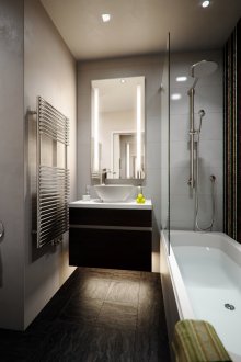 Ζεστό φωτισμό στο εσωτερικό του μπάνιου