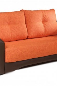 Καφέ-πορτοκαλί καναπέ ευρωπαϊκό βιβλίο