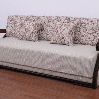 Τραπεζάκι καναπέ Taupe με ξύλινα υποβραχιόνια