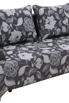 Γκρι και μαύρο καναπέ floral