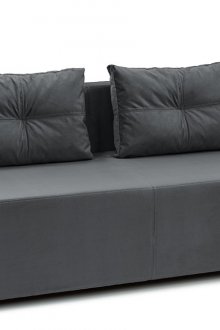 Μαύρο δερμάτινο καναπέ