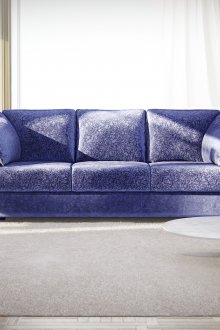 Μπλε βελούδινο καναπέ ευρωπαϊκό βιβλίο