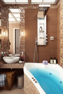 Καφέ σχεδιασμός μπάνιου