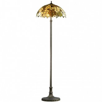 Λαμπτήρας δαπέδου κλασικού στυλ με θόλο από βιτρό