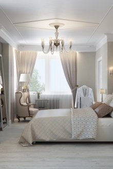 Κλασικός πολυέλαιος στην κρεβατοκάμαρα