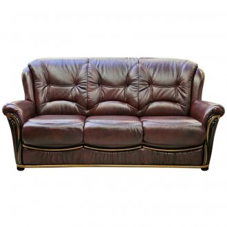 Δερμάτινο καναπέ με διακόσμηση από ξύλο από λάκα