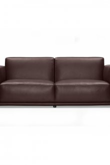 Δερμάτινο σκούρο καναπέ