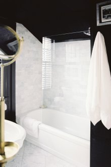 Μαύρο και άσπρο Art Deco Μπάνιο