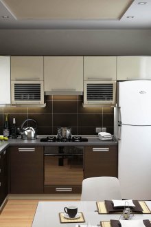 Ασπρόμαυρη σχεδίαση κουζίνας.