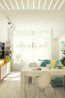 Κουζίνα-σαλόνι με χερσόνησο