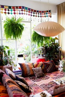 Σύντομη διακοσμητική κουρτίνα boho