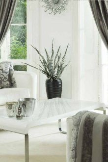 Γκρι κουρτίνες στο σαλόνι