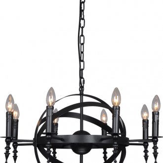 Μαύρος μεγάλος πολυέλαιος σοφίτας