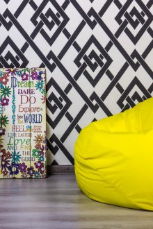 Κίτρινη καρέκλα τσαντών φασολιών