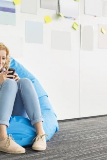 Μπλε τσάντα φασολιών ενδιαφέροντος