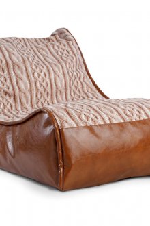 Καρέκλα χωρίς πλαίσιο από τεχνητό δέρμα και ύφασμα