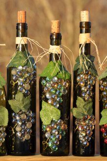 Διακόσμηση μπουκαλιών για σταφύλια