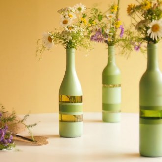 Ζωγραφική μπουκάλια για λουλούδια