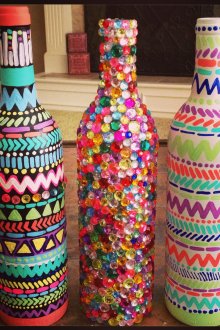 Φωτεινή διακόσμηση μπουκαλιών