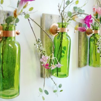 Φιάλες ως διακοσμήσεις τοίχων